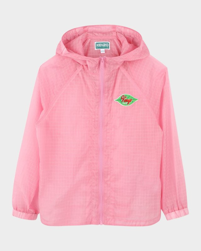 Girl's Windbreaker W/ Logo Badge, Size 6-12